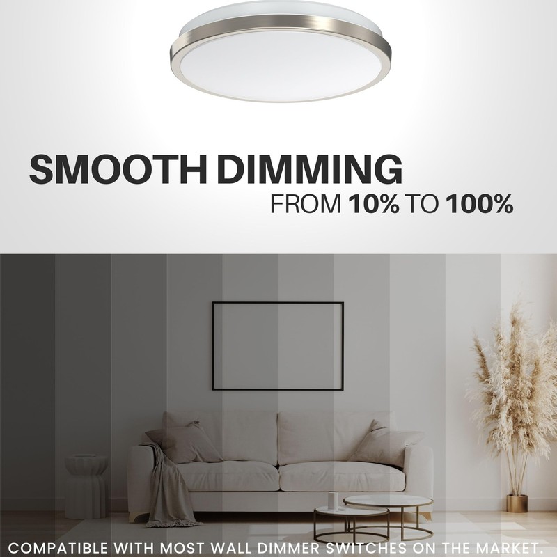 DYMOND LED Ceiling Light Flush Mount 10 Inches Ceiling Light Fixture Dimmable... gallery