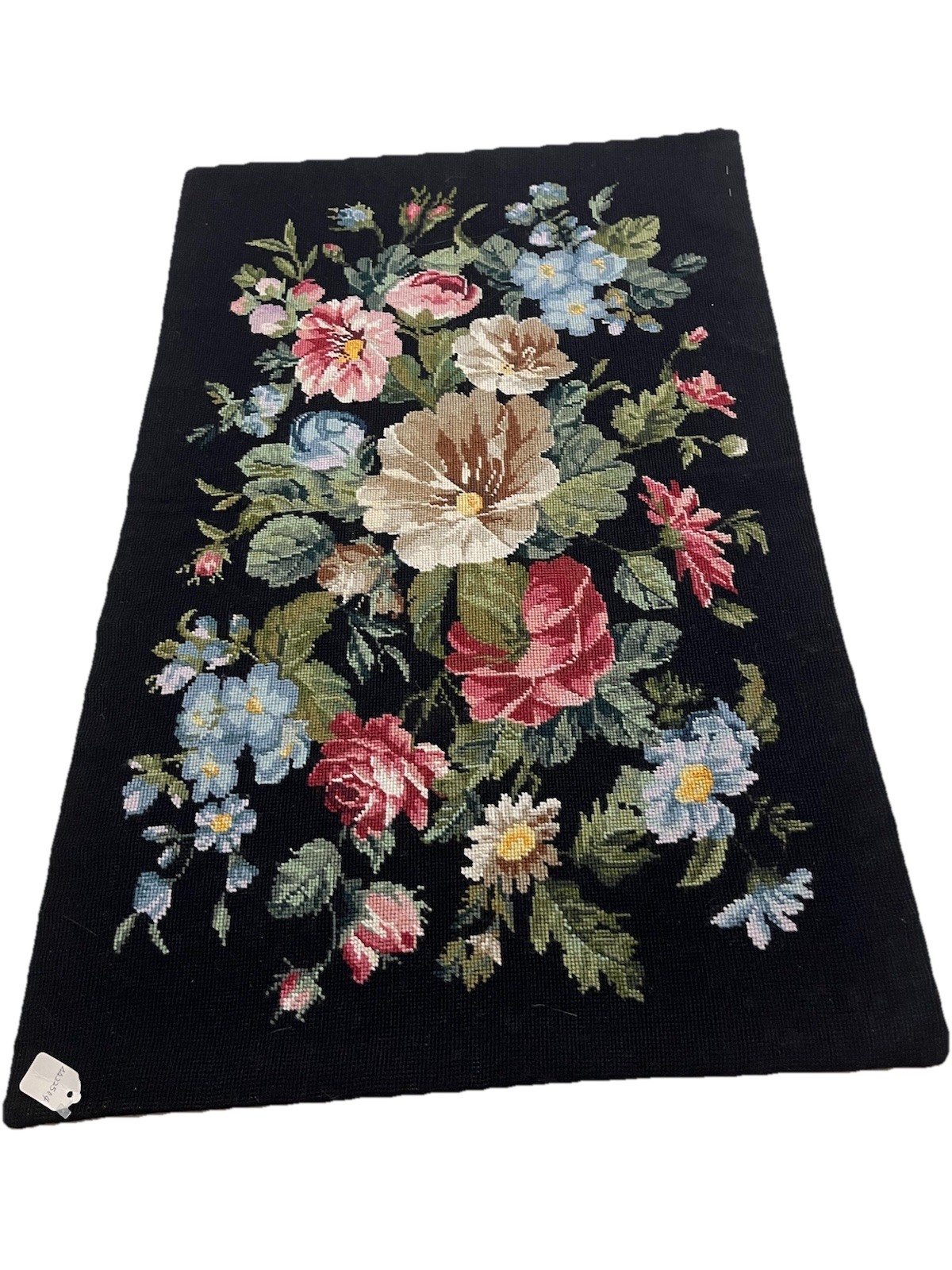 New Small Aubusson Tapestries Rug Needle-Point with Floral 36x23in gallery