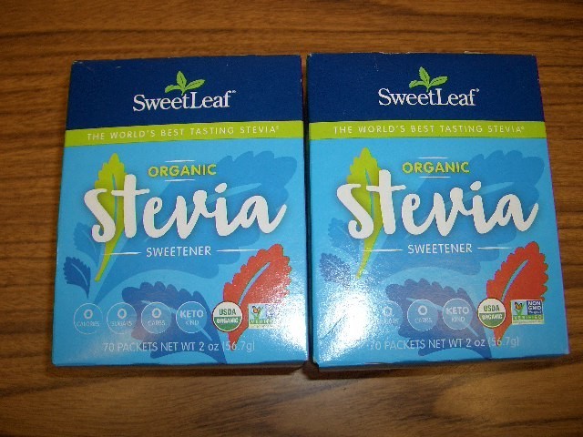 2 Boxes Sweet Leaf Organic Stevia Sweetener 70 Packets in each box Exp 4/29/2028 gallery