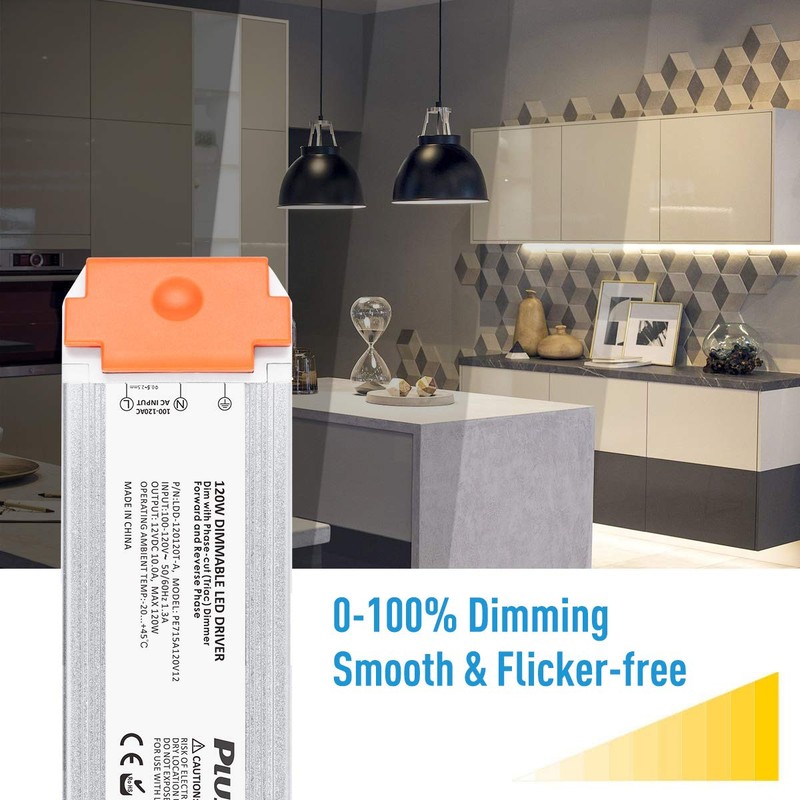 120W Dimmable LED Driver, 12V Triac Dimmable Power Supply, AC 120V to 12V DC ... gallery