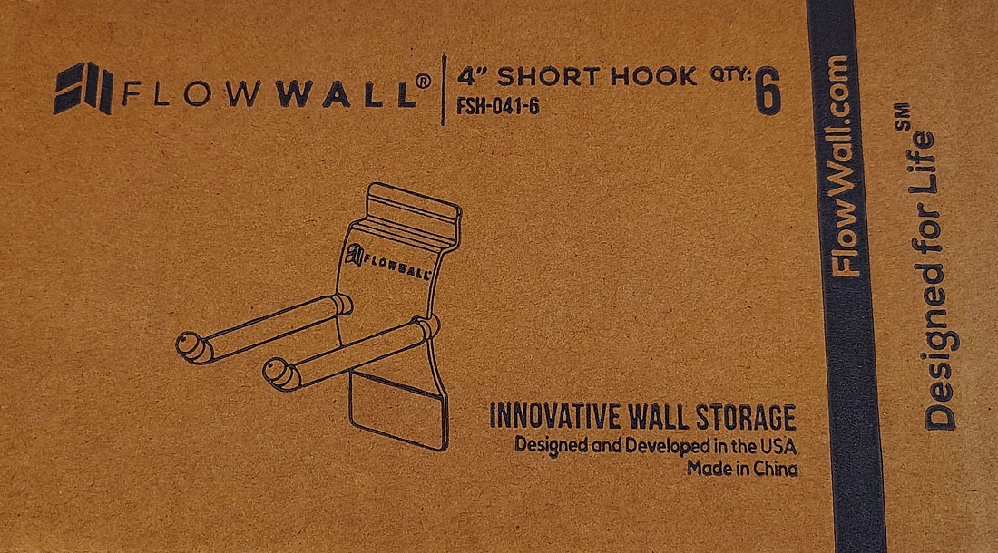 SLATWALL Flow Wall 4 Inch Hook Set Of Six 50 LB Capacity Stock Number FSH-041-6 gallery