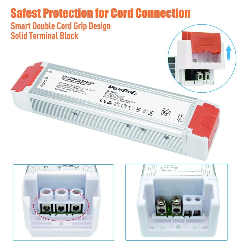 120W Dimmable LED Driver, 12V Triac Dimmable Power Supply, AC 120V to 12V DC ... gallery