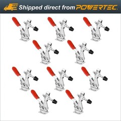 POWERTEC Horizontal Quick-Release Toggle Clamp, 500 lbs 225D – 10PK (20331)