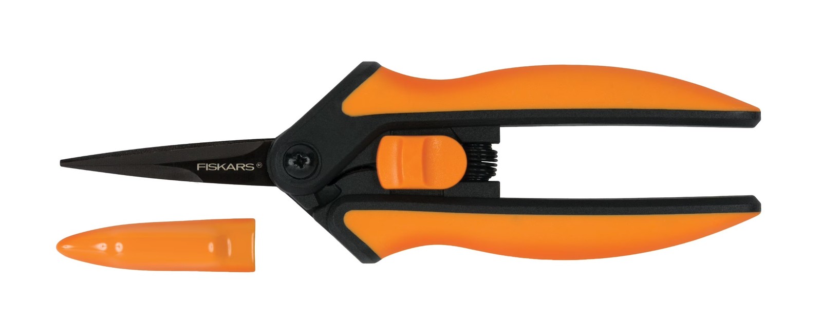 Fiskars 6" Non-stick Micro-tip Garden Pruning Shears, Orange and Black gallery
