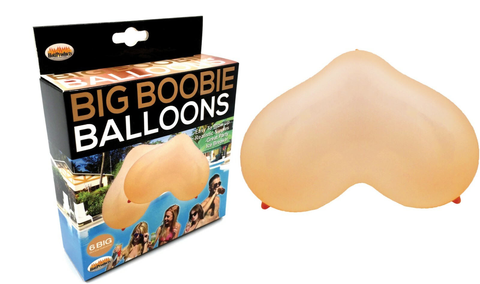 Big Boobie Balloons 6pcs - Fun Gag Gift Adult Novelty Party Decoration gallery