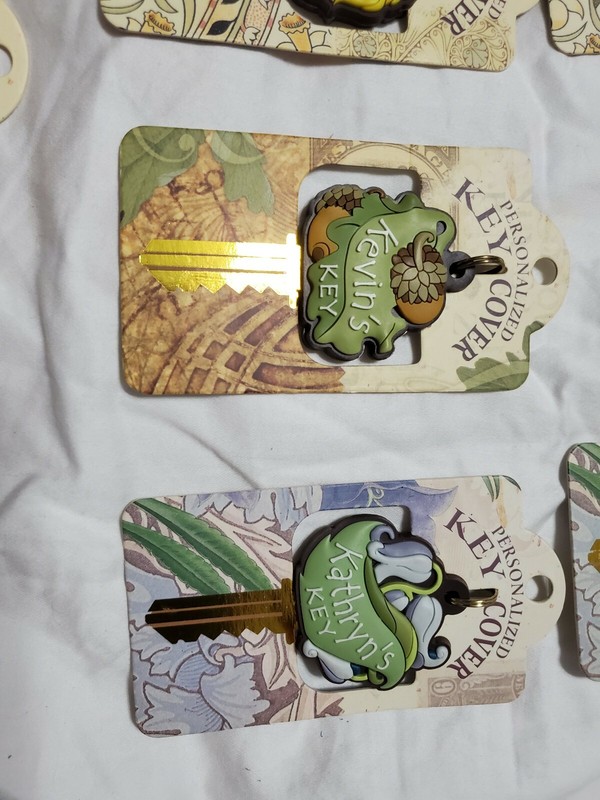 PERSONALIZED KEY COVERS NAMES THAT START WITH K & S & R gallery