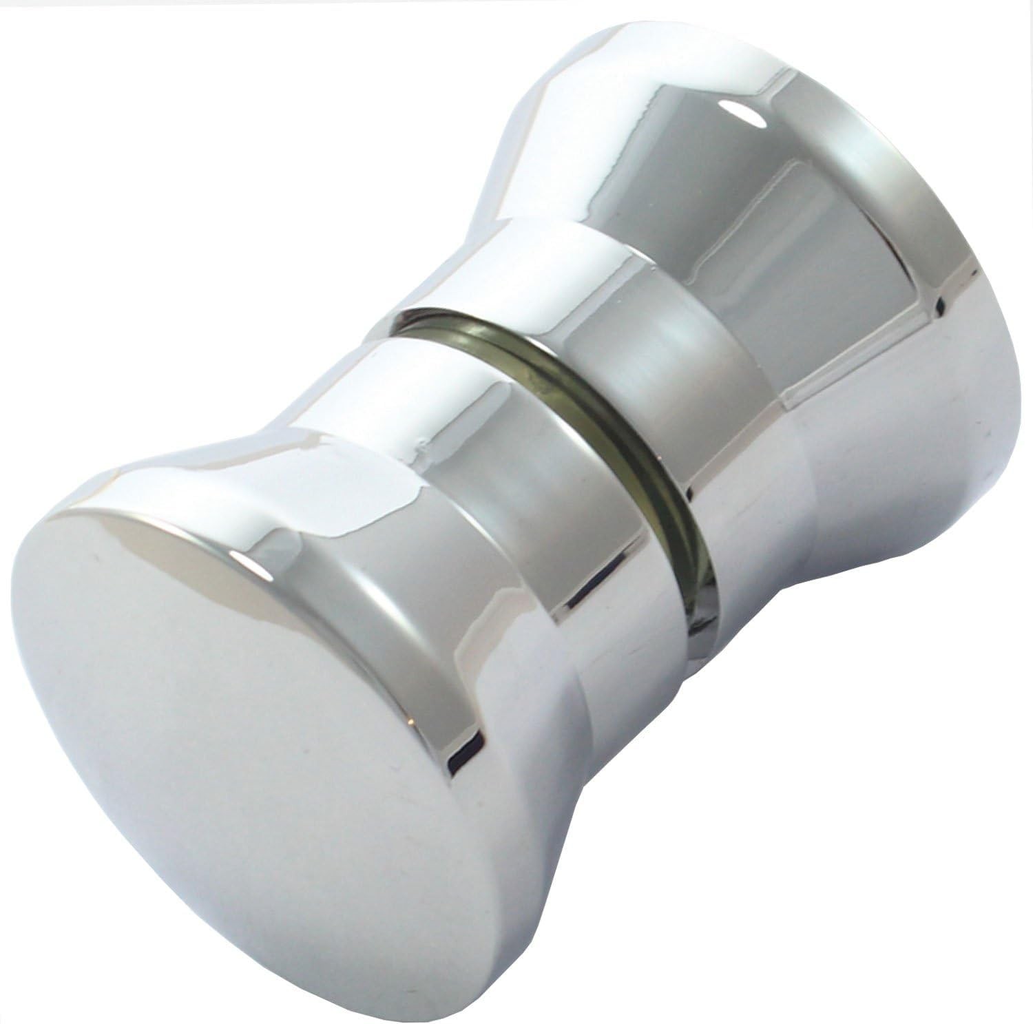 Shower Door knob Handle, 2 Pairs Round Chrome Glass Handle Pull Xt-02ls gallery