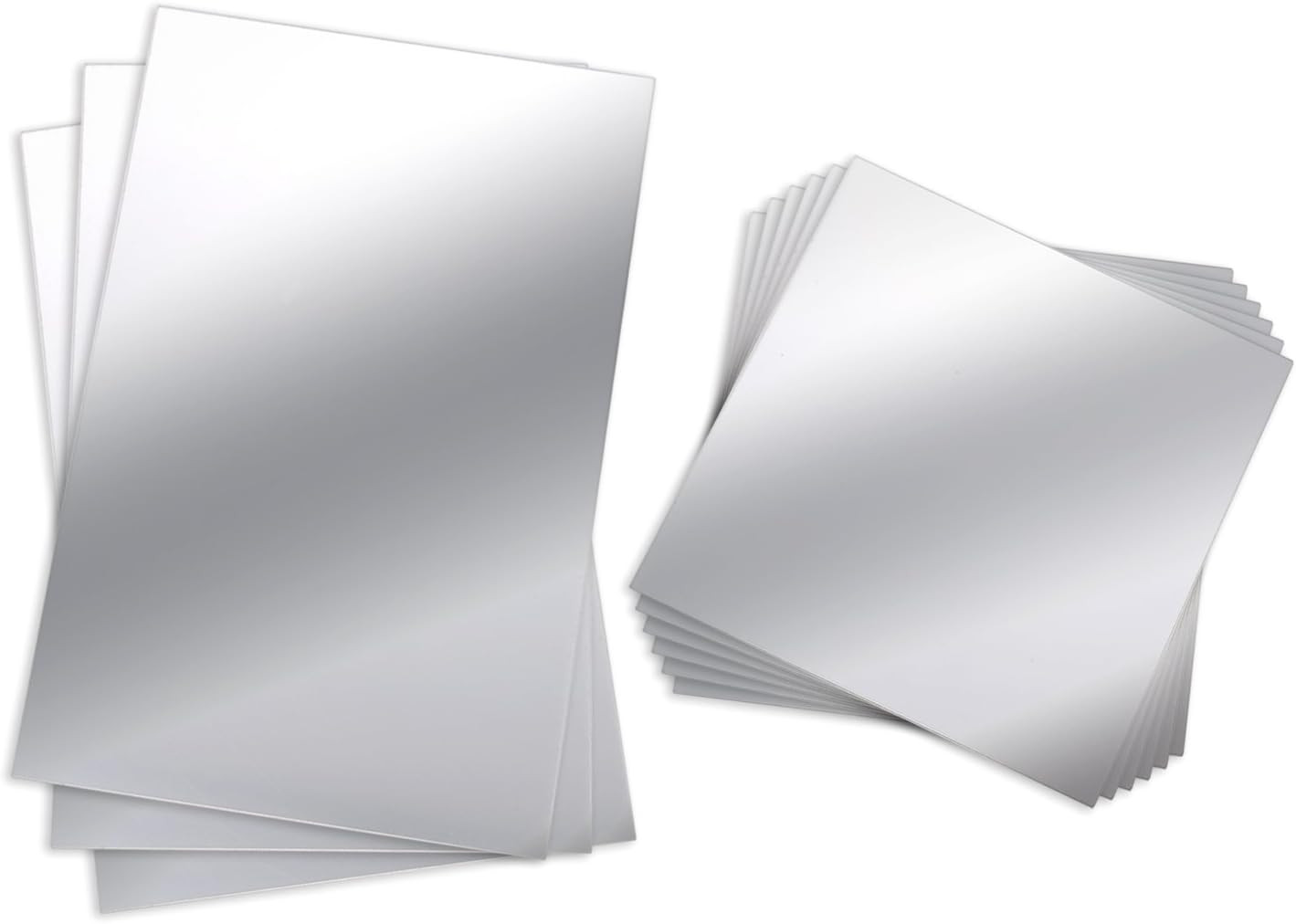 9 Pieces Mirror Adhesive Craft Mirrors Shatterproof Sheet Small Stick on M gallery