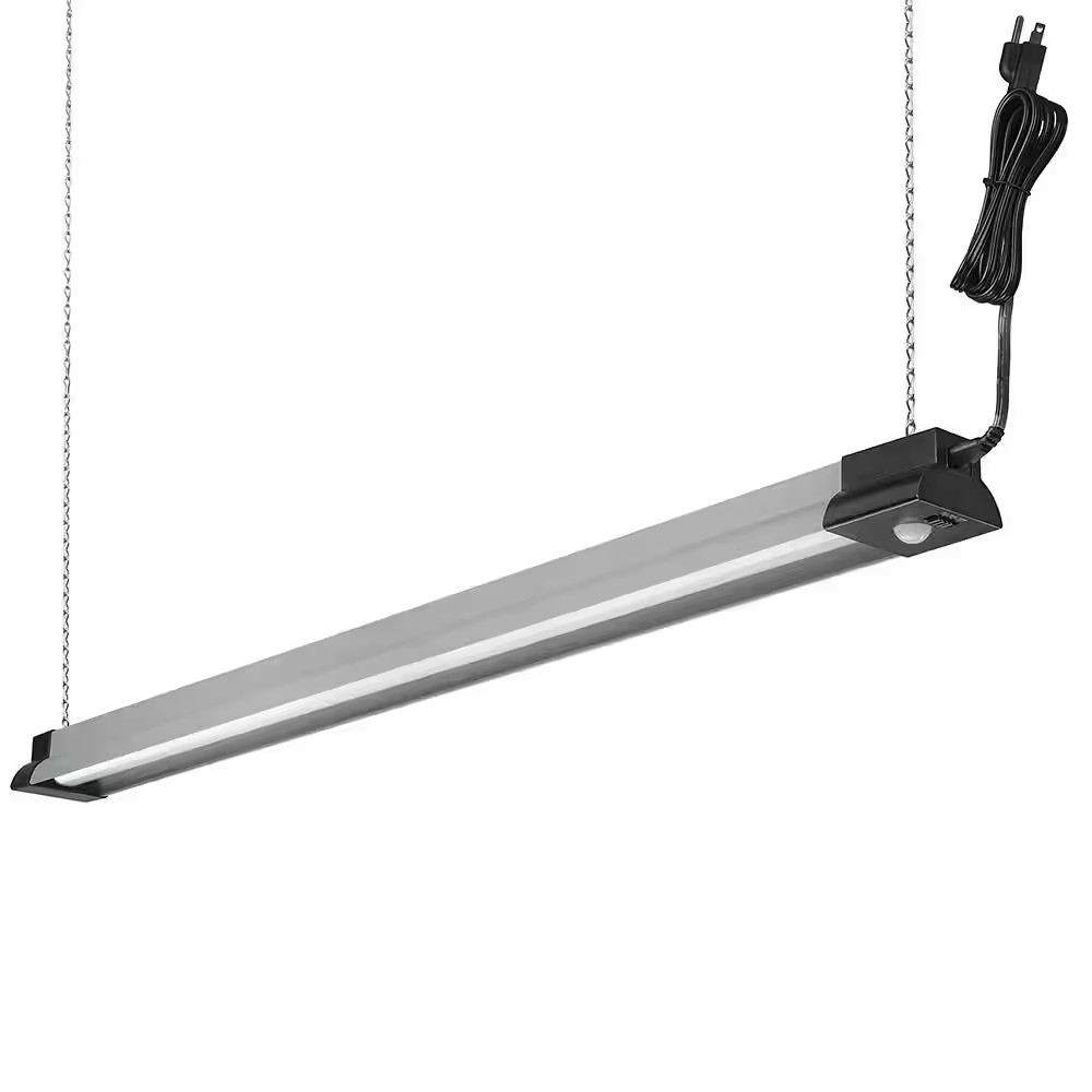 40 In. 3000 Lumens Plug-In Motion Sensing Integrated LED Linkable Shop Light 120 gallery