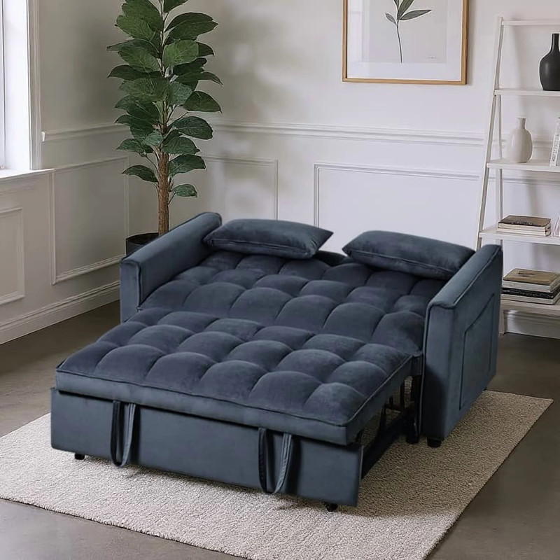 3 in 1 Convertible Sleeper Sofa Bed Pull Out Couch Bed Adjustable Backrest gallery