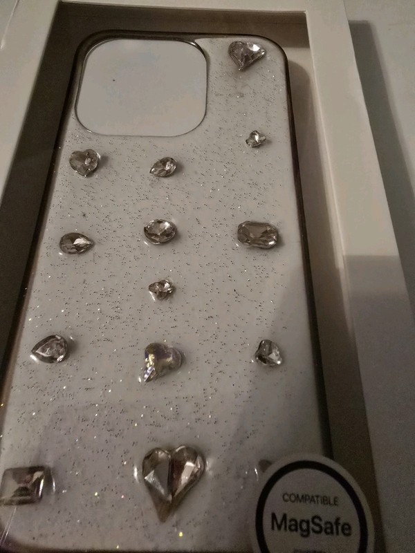 Karl Lagerfeld iPhone 16 Pro Liquid Glitter Phone Case White. gallery