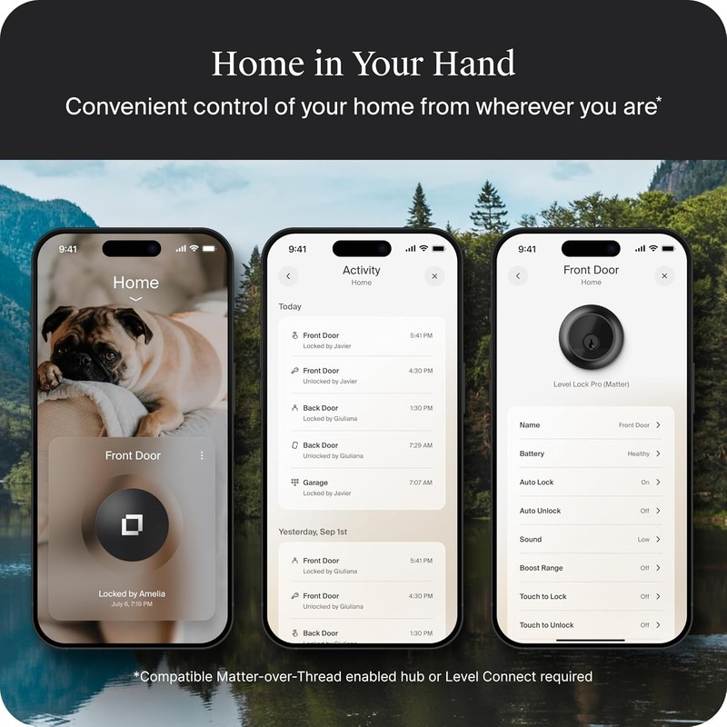 Level Lock Pro Smart Lock Matter Over Thread Apple Home Key gallery