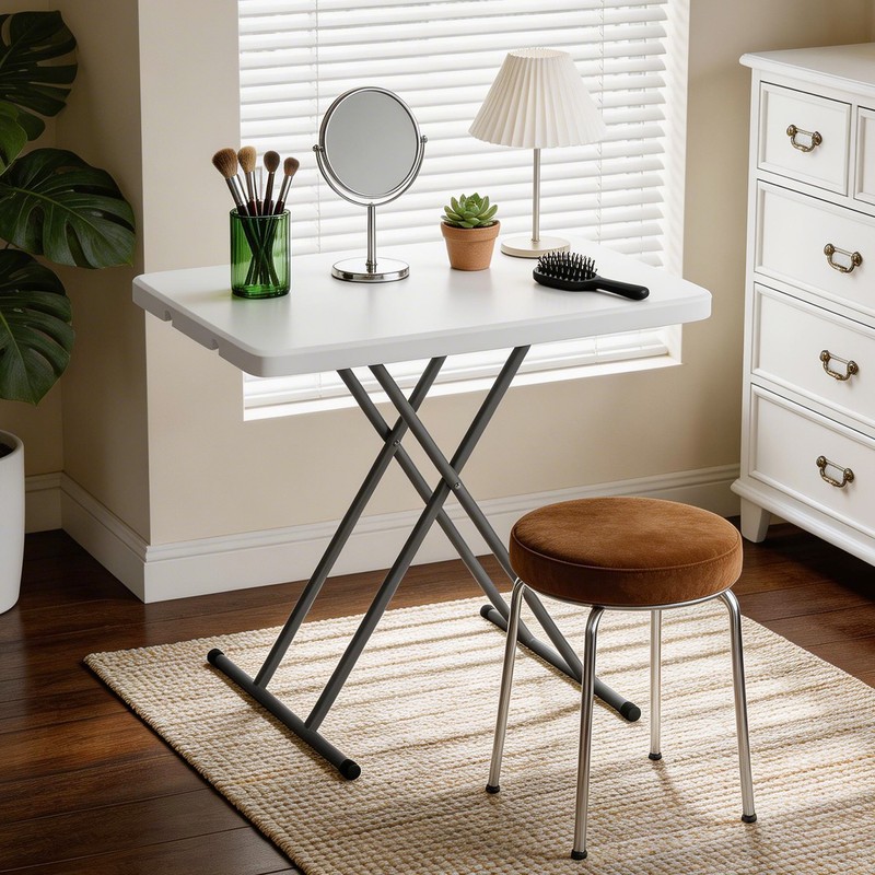 30 Inch Folding Table, Utility Foldable Table for Small Spaces,Small Desk Adjust gallery