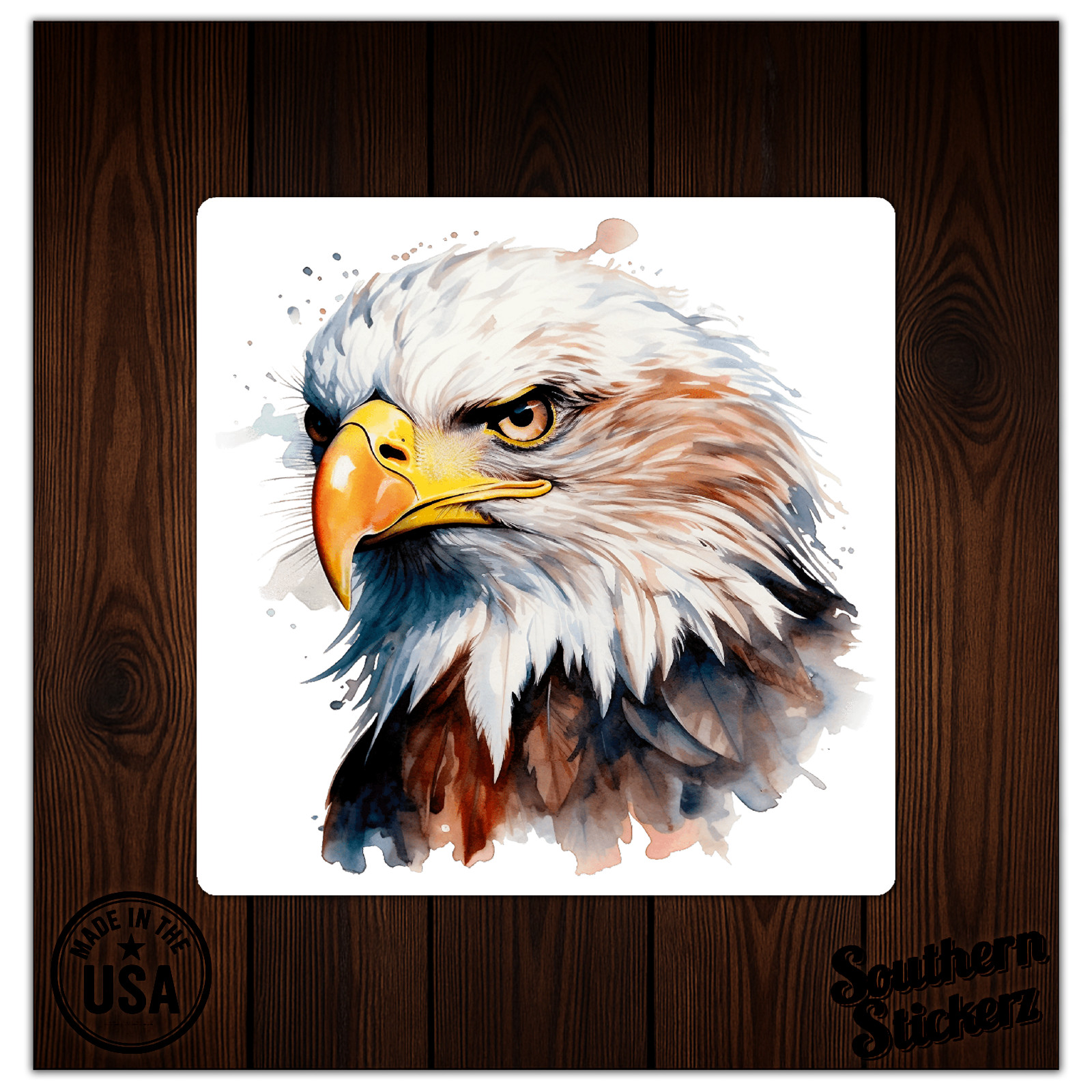 Bald Eagle Head - Vinyl Decal Sticker - Car Window Laptop - ebn9728 gallery