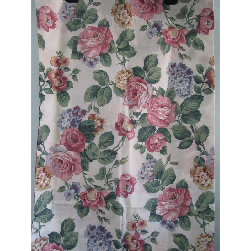 Floral Dan River Pillowcase Polyester Cotton Blend Roses Hydrangeas Standard EUC gallery