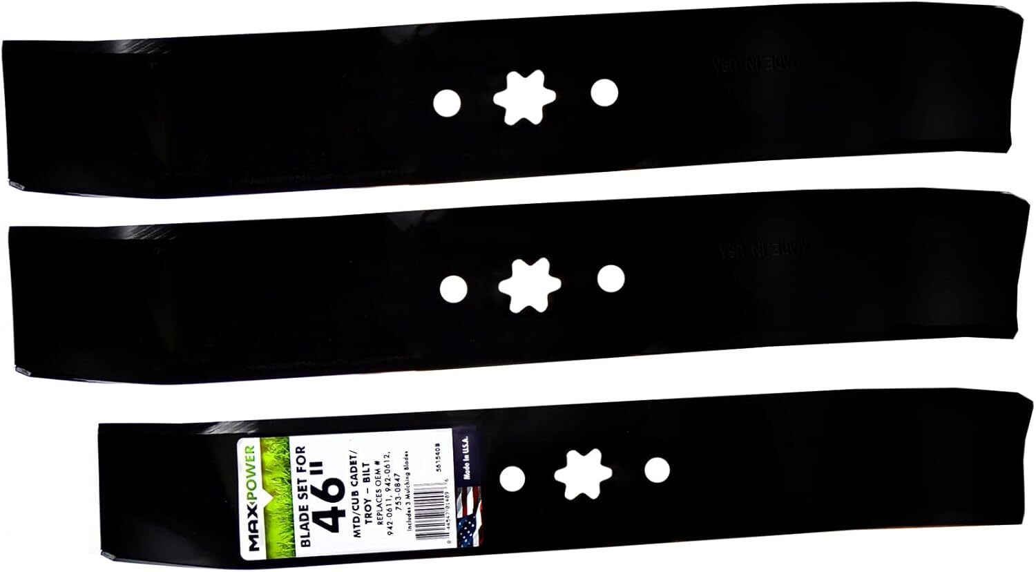 3 Mulching Blade Set for 46" Deck MTD Cub Cadet LT1045 LT1046 I1046 Riding Mower gallery