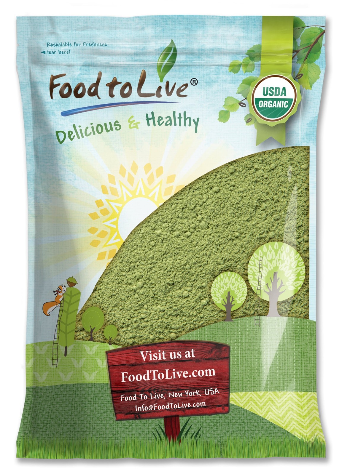 Organic Kale Powder — Non-GMO, Made from Raw Dried Whole Leaves, Vegan, Kosher gallery