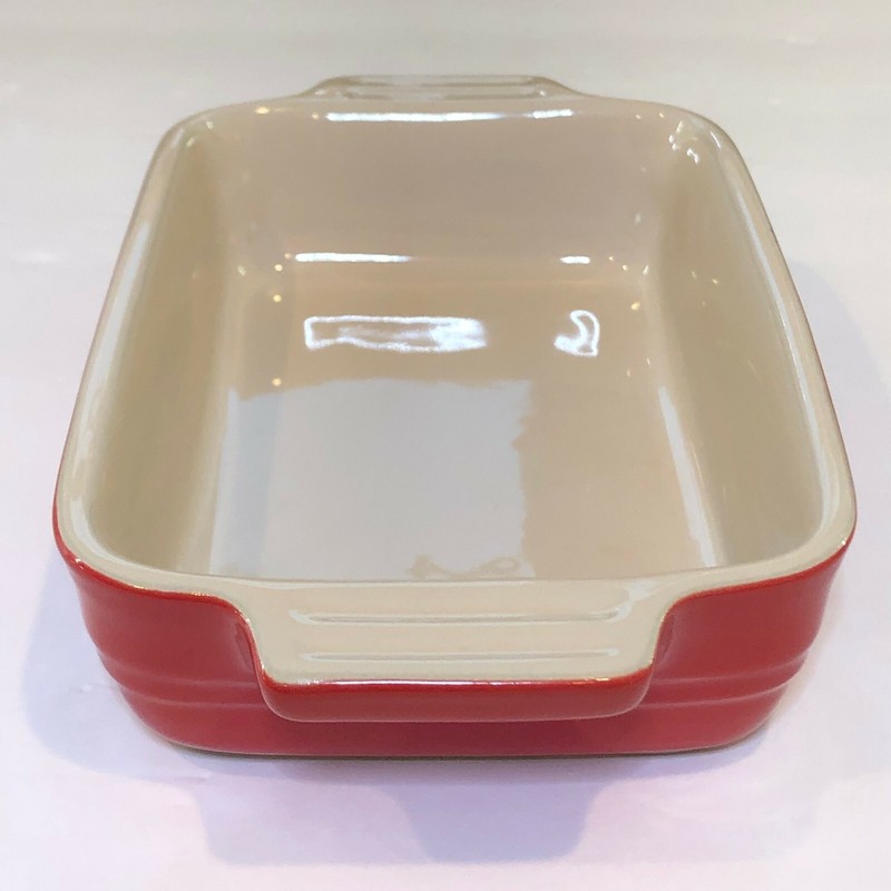 Le Creuset Rectangular Stoneware 7" x 5" Red Baking Dish #13-27 gallery