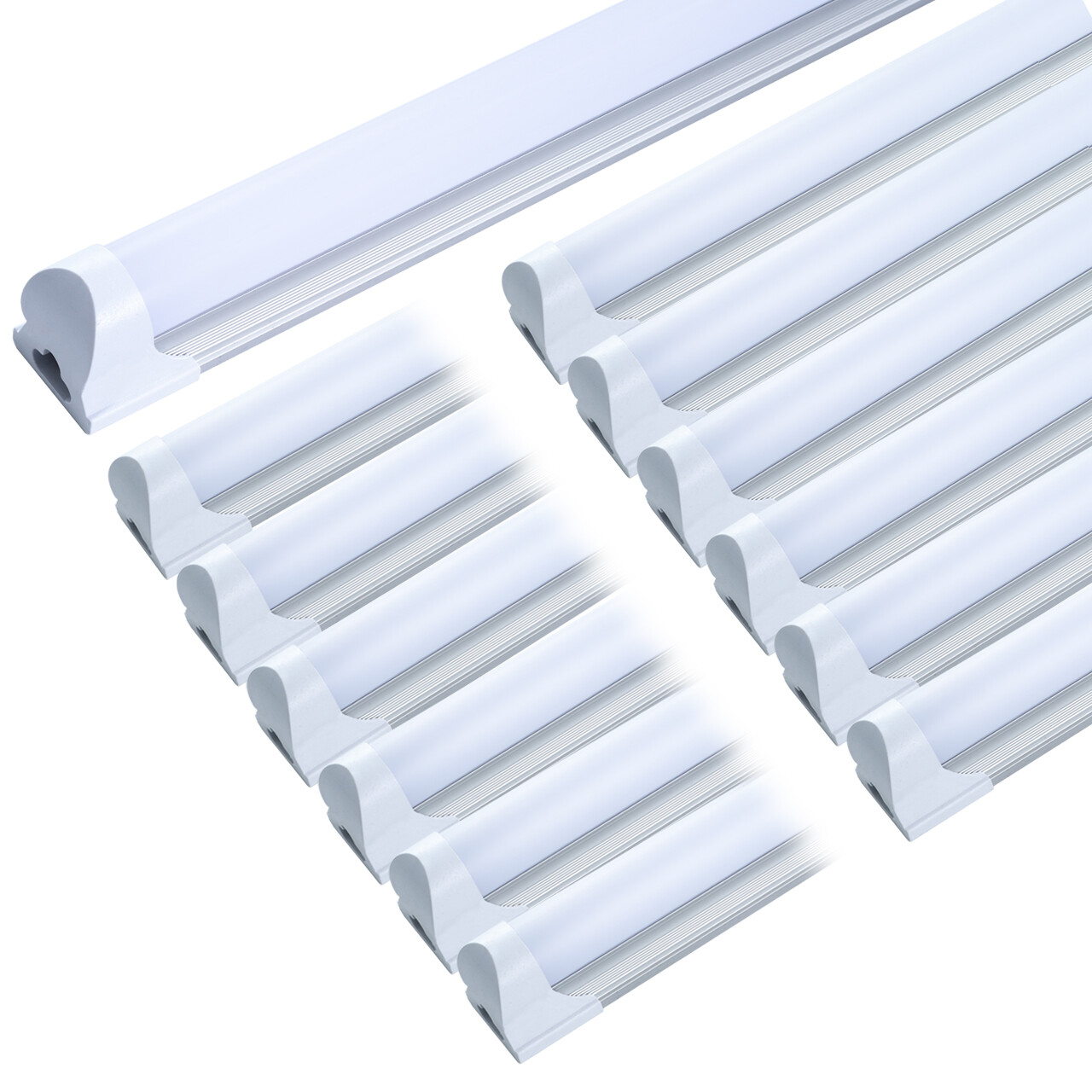 4FT 12 Pack LED Shop Light T8 Linkable Ceiling Tube Fixture 24W 6000K gallery