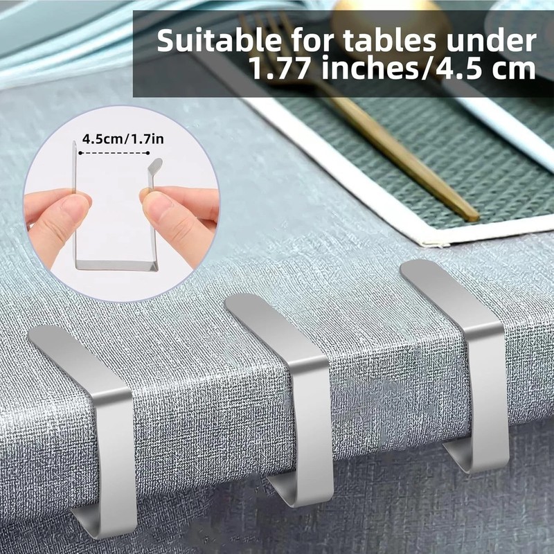 High-Quality 24 Tablecloth Clips - Rust-Proof Stainless Steel for Any Occasion gallery