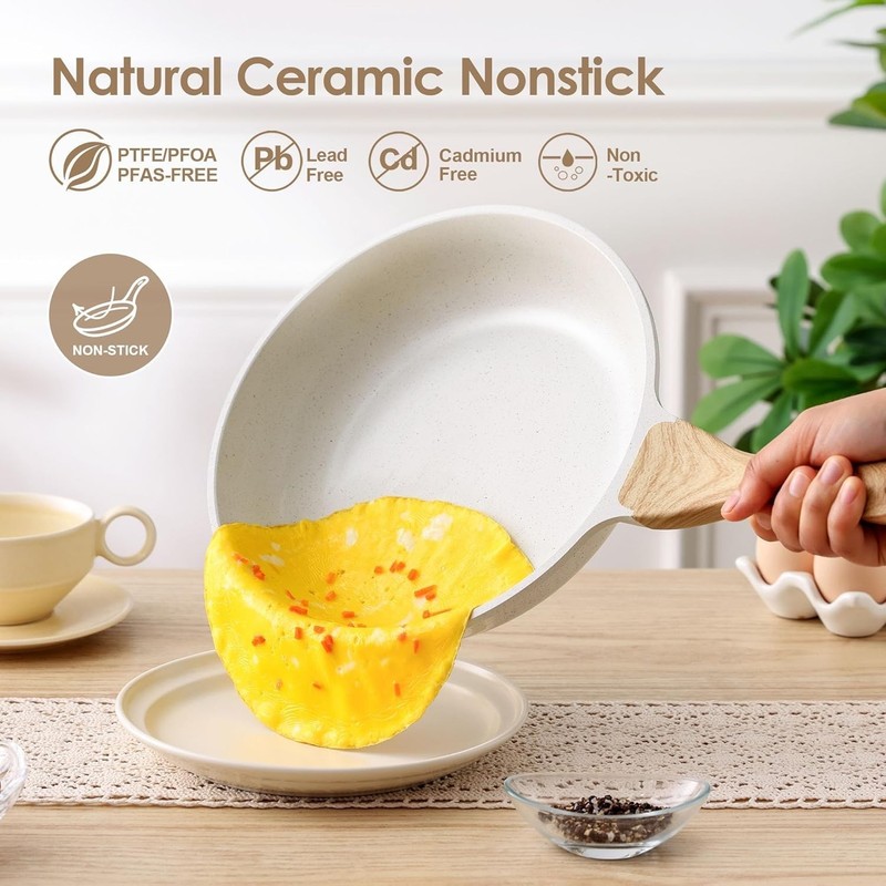 Nonstick Ceramic Cookware Set 16-Piece, Healthy Pots and Pans Set, Non-toxic ... gallery