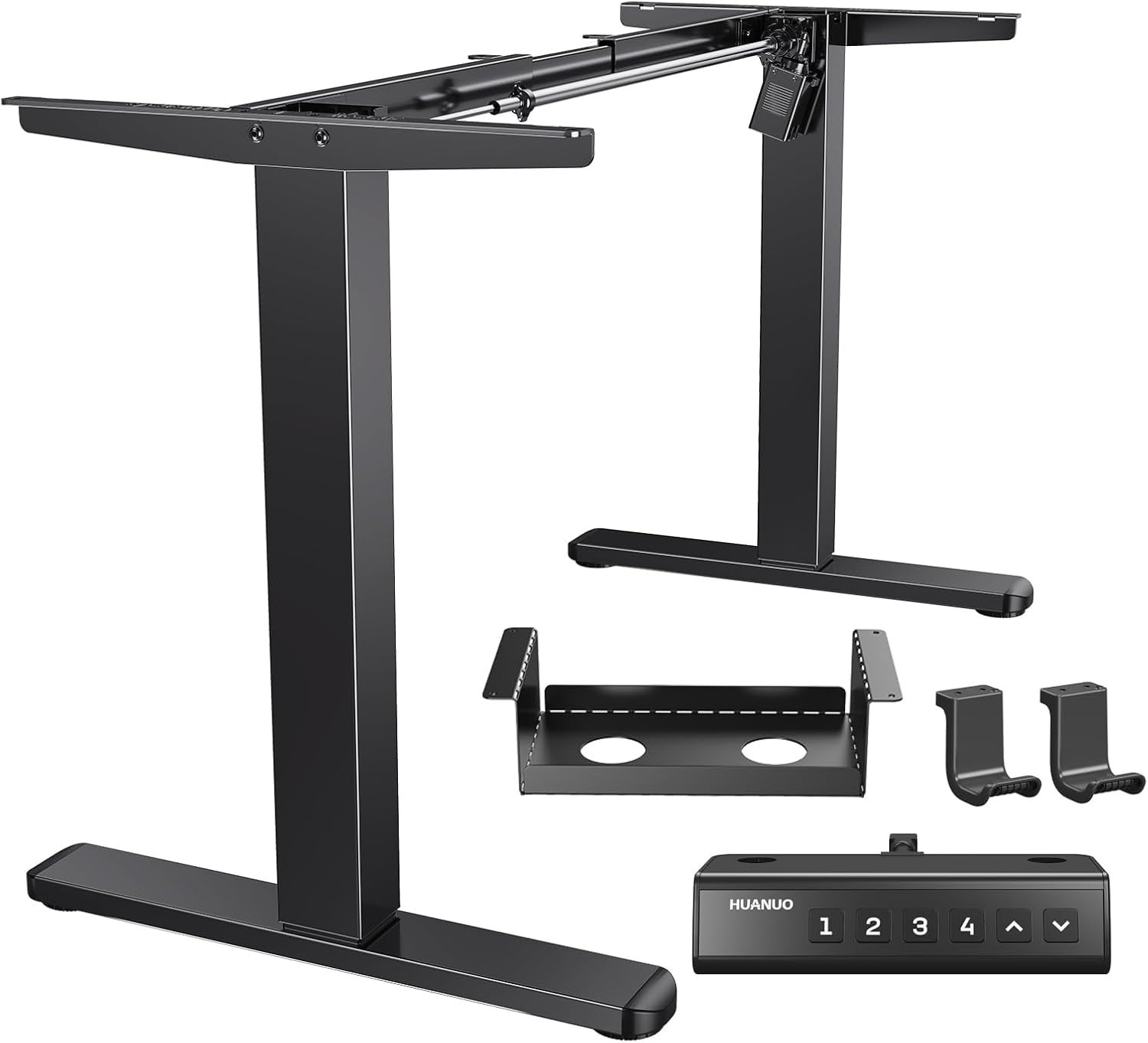 Standing Desk Frame with 220lbs Powerful Brushless Motor, Thick T-Shaped Black gallery