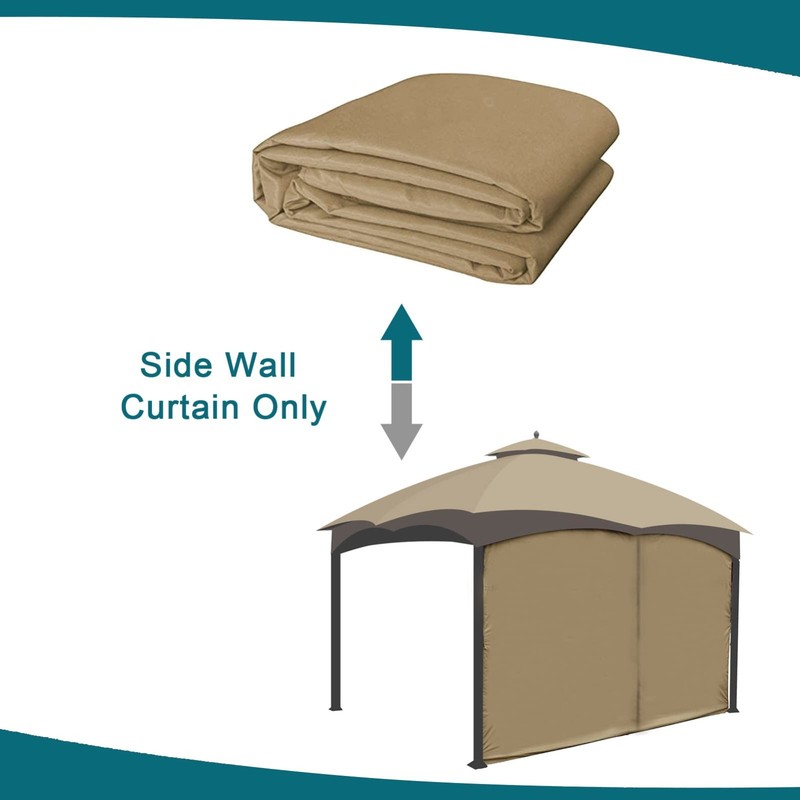 Universal Replacement Privacy Curtain for 10' x 10' Gazebo - Zippered Canopy Sid gallery