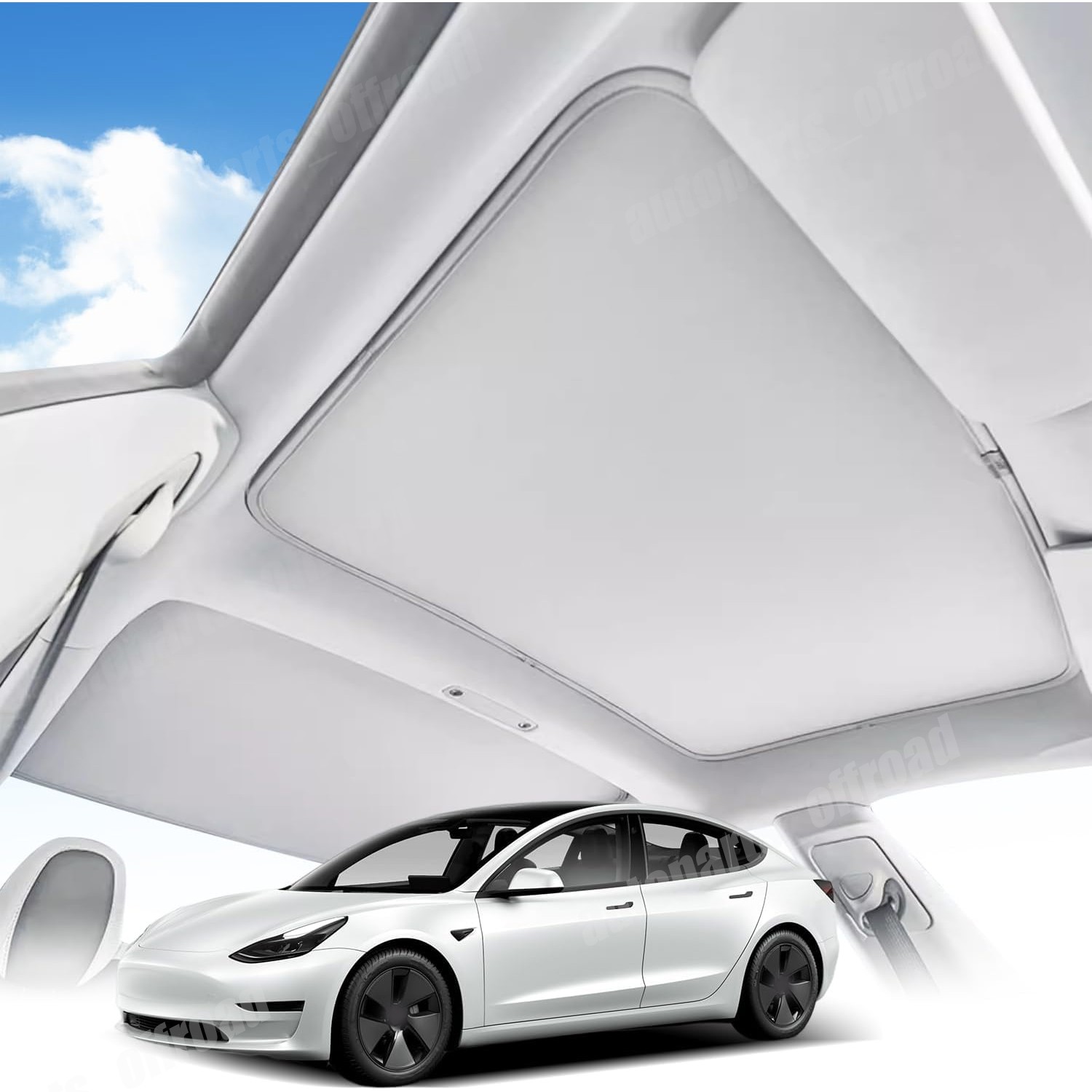 Sunshade for 2023-2025 Tesla Model 3 Roof Thermal Insulation Cover gallery