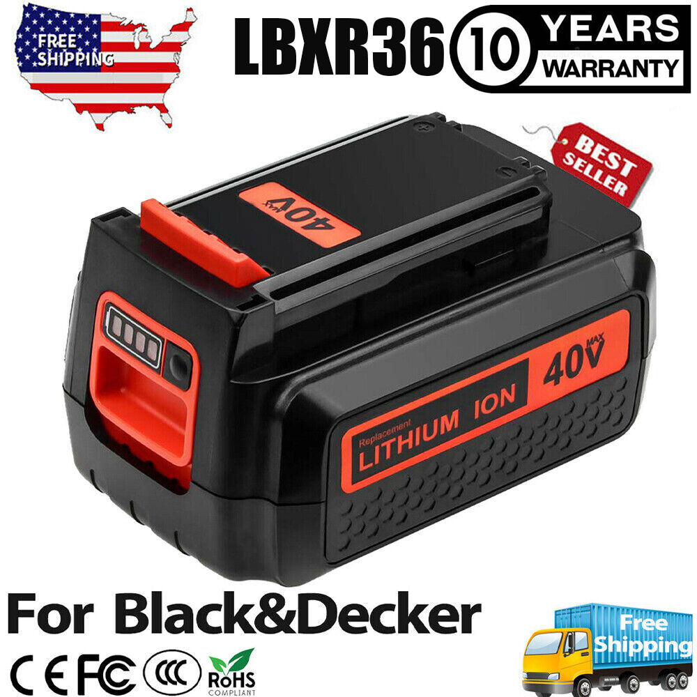 40V For Black & Decker 40Volt 4.0Ah MAX Lithium Ion Battery LBX36 LBX2040 LBXR36 gallery
