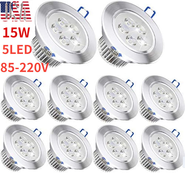 10Pcs Dimmable LED Recessed Ceiling PanelLight Downlight Spotlight Home Lighting gallery