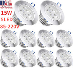 10Pcs Dimmable LED Recessed Ceiling PanelLight Downlight Spotlight Home Lighting