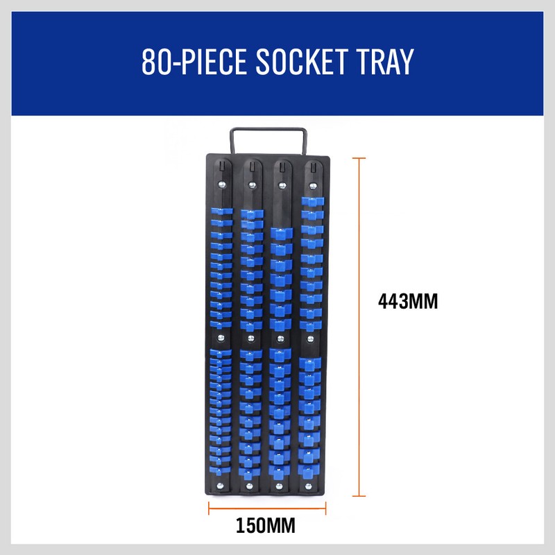 80 Industrial ABS Mountable Socket Storage Rail Rack Holder Organize 1/4 3/8 1/2 gallery