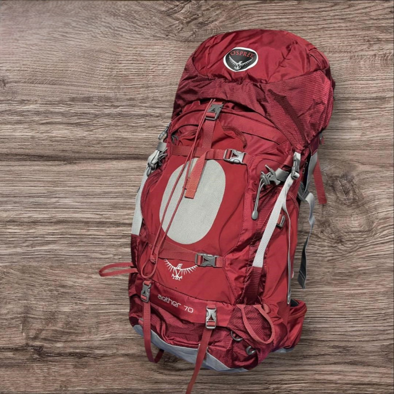 OSPREY Backpack Aether 70 Red 70L airscape Back Panel System Lightweight design