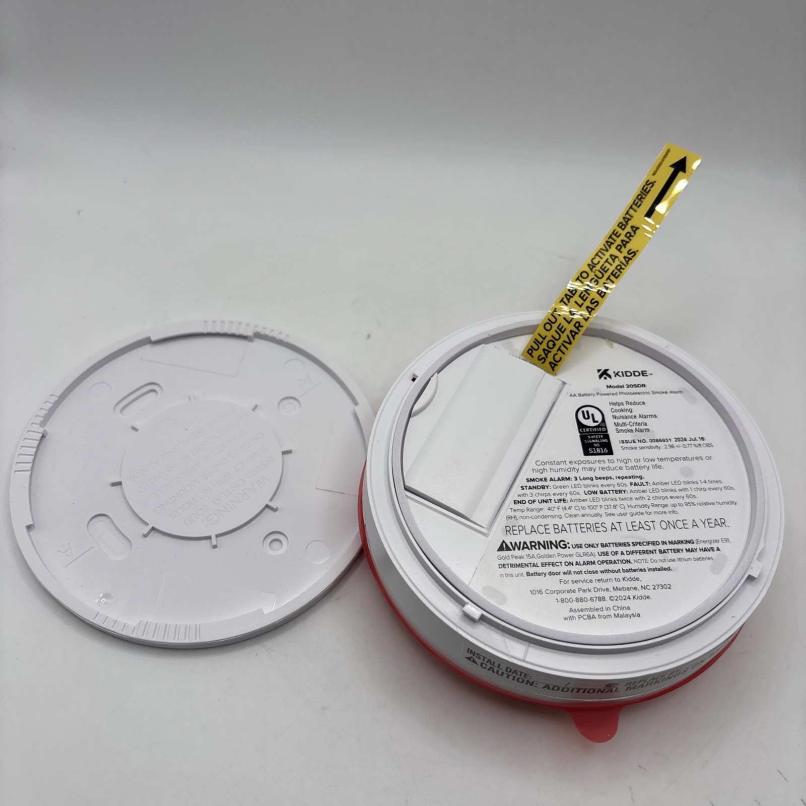Kidde 20SDR Photoelectric Smoke Alarm AA Battery Powered Open Box gallery