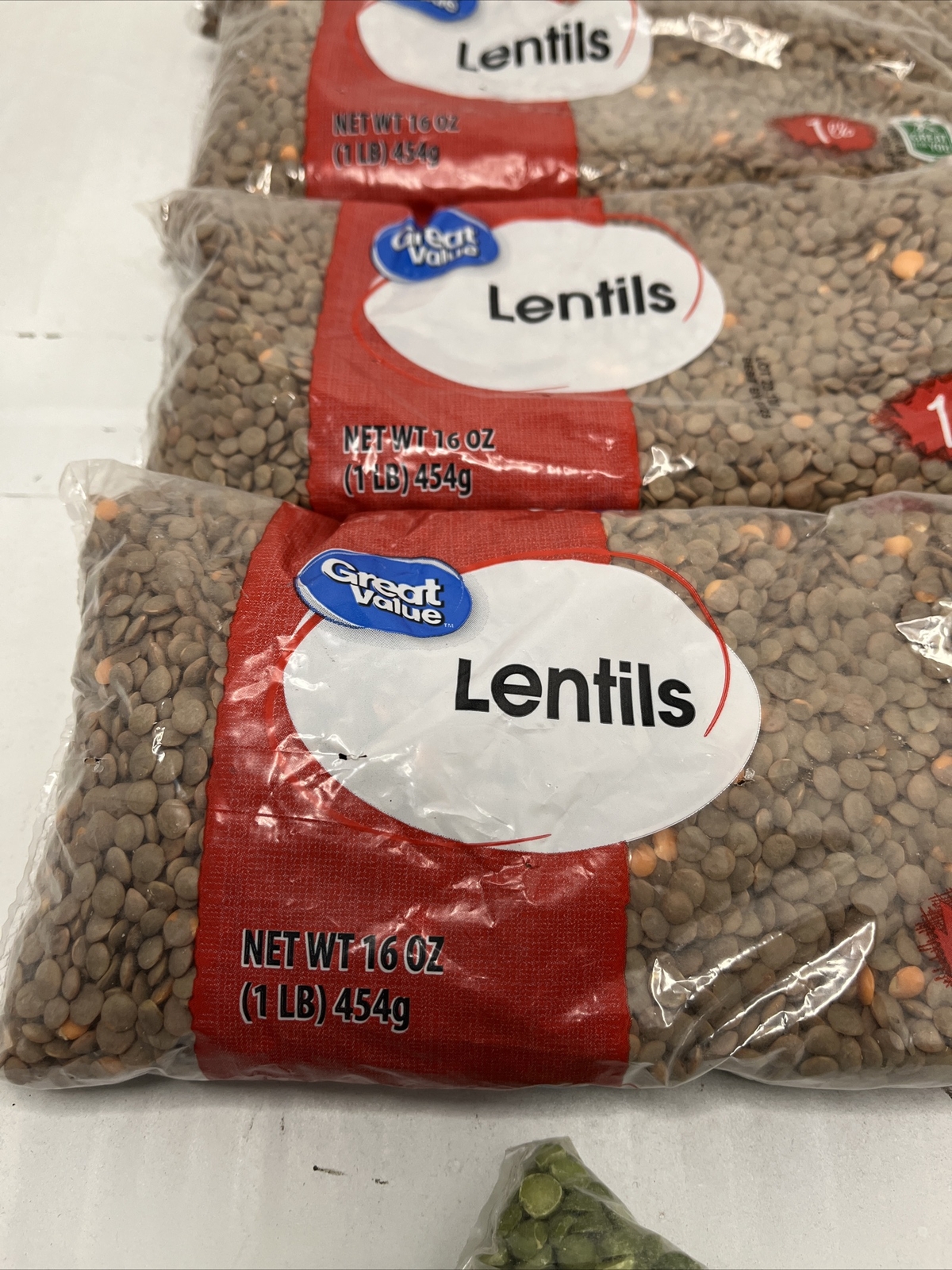 Great Value Brand Lentils 4 One Pound Bags Exp: 3/25 gallery