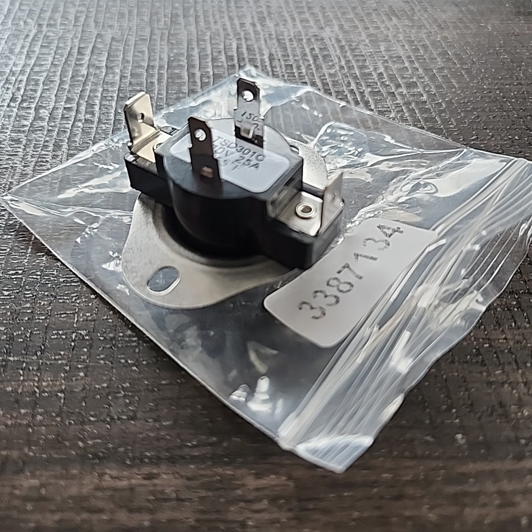 New Whirlpool Dryer Thermostat Model TSD301C; 155F, 120V, 25A gallery