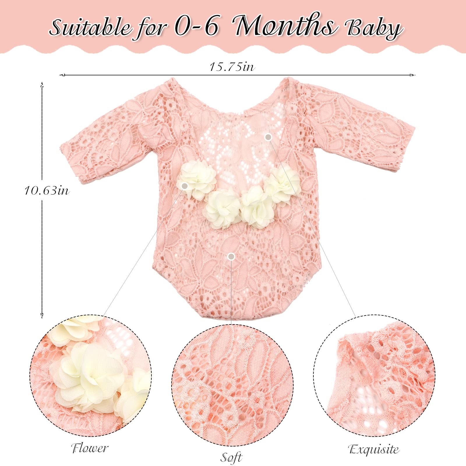 4 PCS Newborn Photography Props Outfits-BabyTutu Skirt 0-12months, Ph227-h gallery
