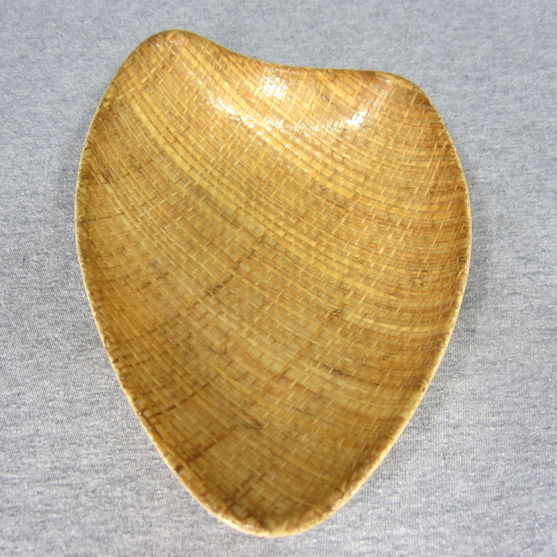 Abaca by Grainware Bowl MCM Atomic Freeform Hand Loomed Fiber Molded Dish gallery