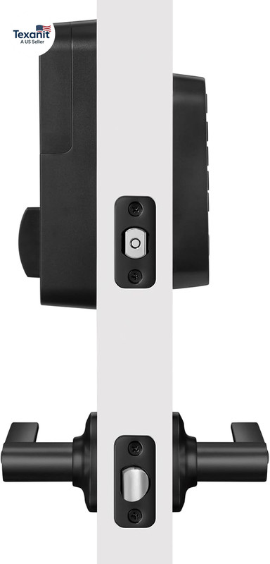 Black Suede Code Keypad Deadbolt Front Door Lock for Keyless Entry, YED210-NR-BS gallery