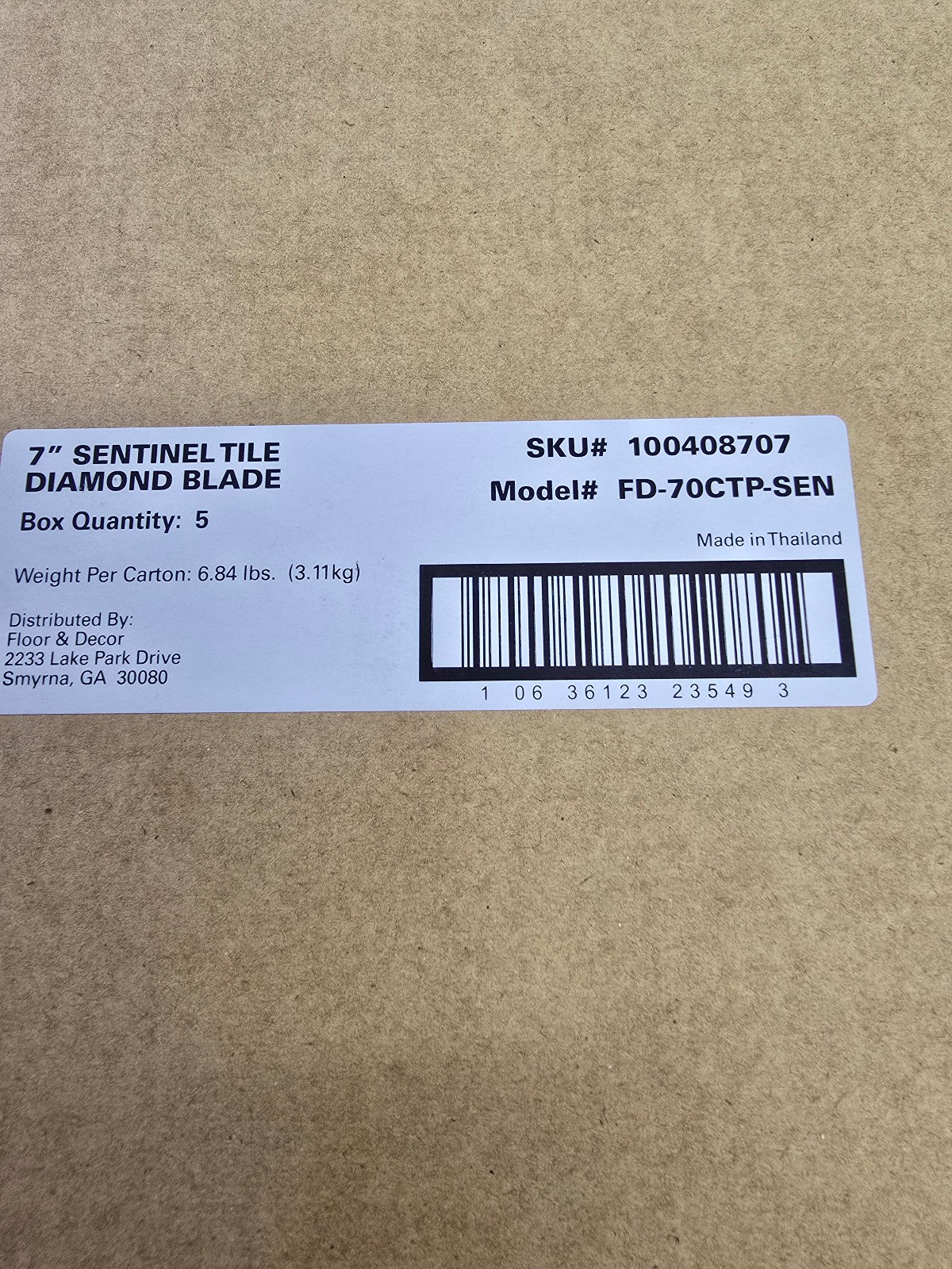 7in. Tile Diamond Blade Porcelain, Ceramic, Marble, and Granite Wet FD-70CTP gallery