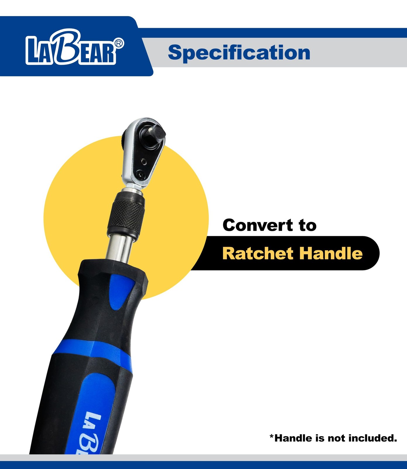 2-in-1 Mini Ratchet Wrench Adapter, Magnetic 1/4" Hex Bit Holder & 1/4" Drive... gallery