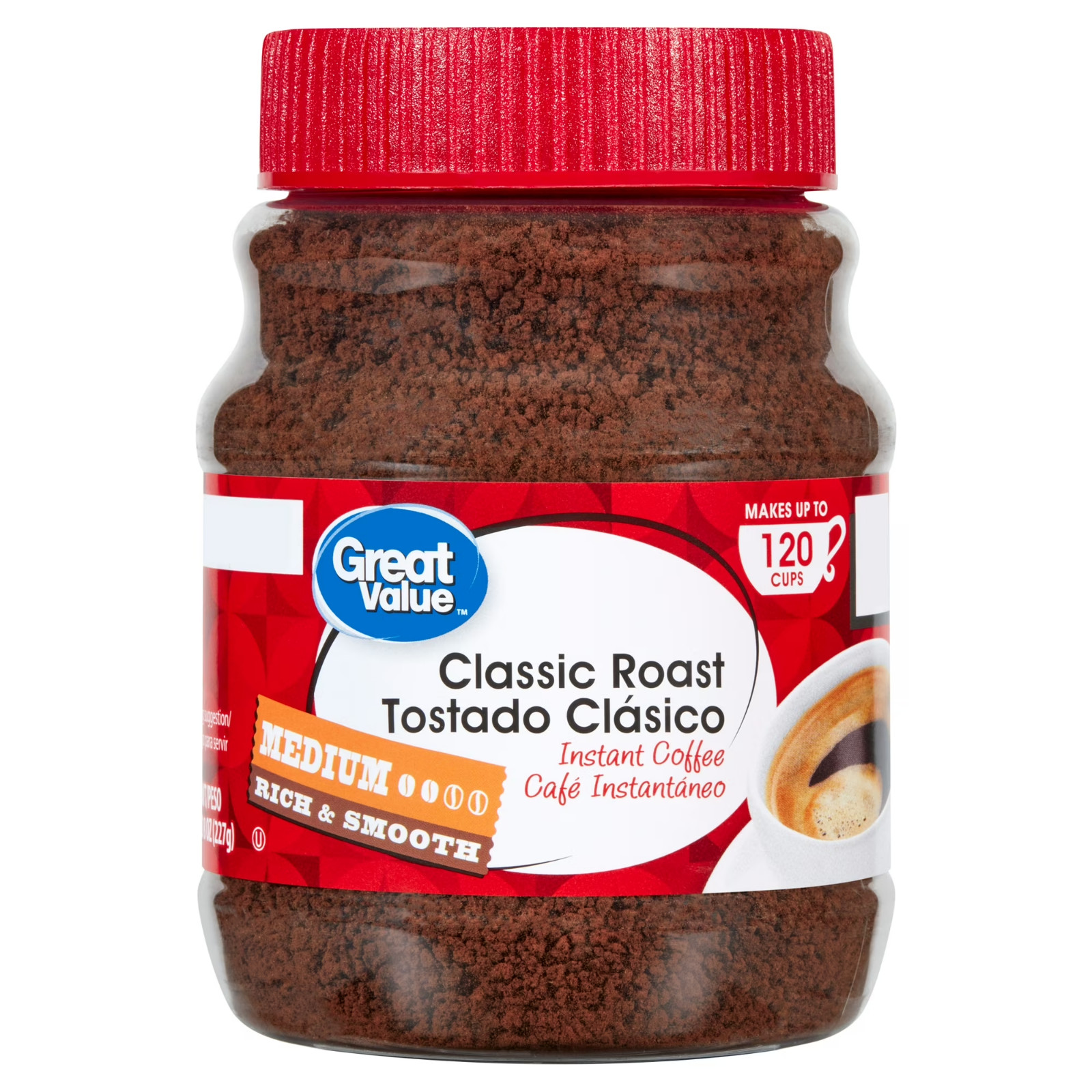 Great Value Classic Medium Roast Instant Coffee, 8 oz Free Shipping gallery