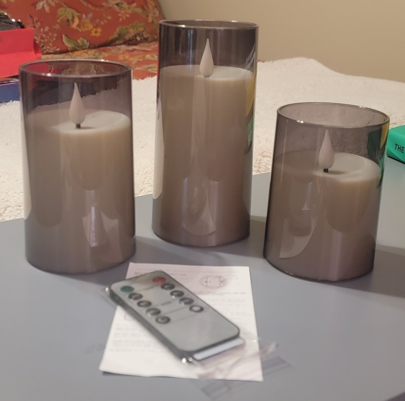 3 LED CANDLES WITH 10-KEY REMOTE N TIMER! EA TAKES 2 AA BATTERIES! NEVER USED! gallery