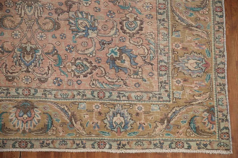 All-over Pattern Traditional 7x10 Pink Vintage Area Rug Hand-knotted Wool gallery