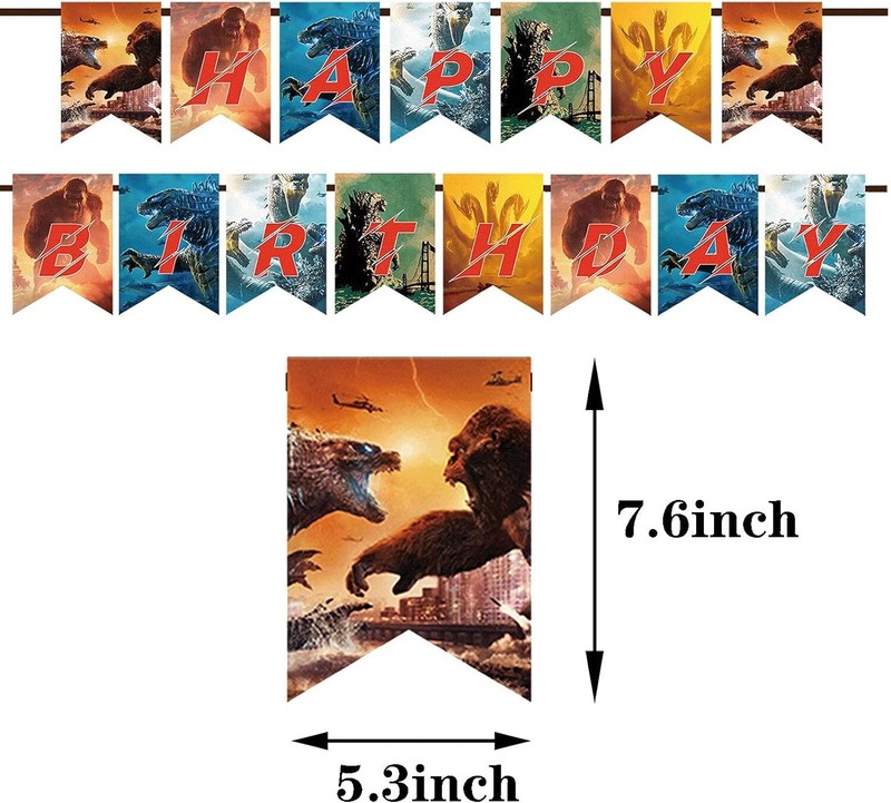 godzilla PARTY SUPPLIES BIRTHDAY DECORATION BALLOON TABLEWARE BANNER TABLE COVER gallery