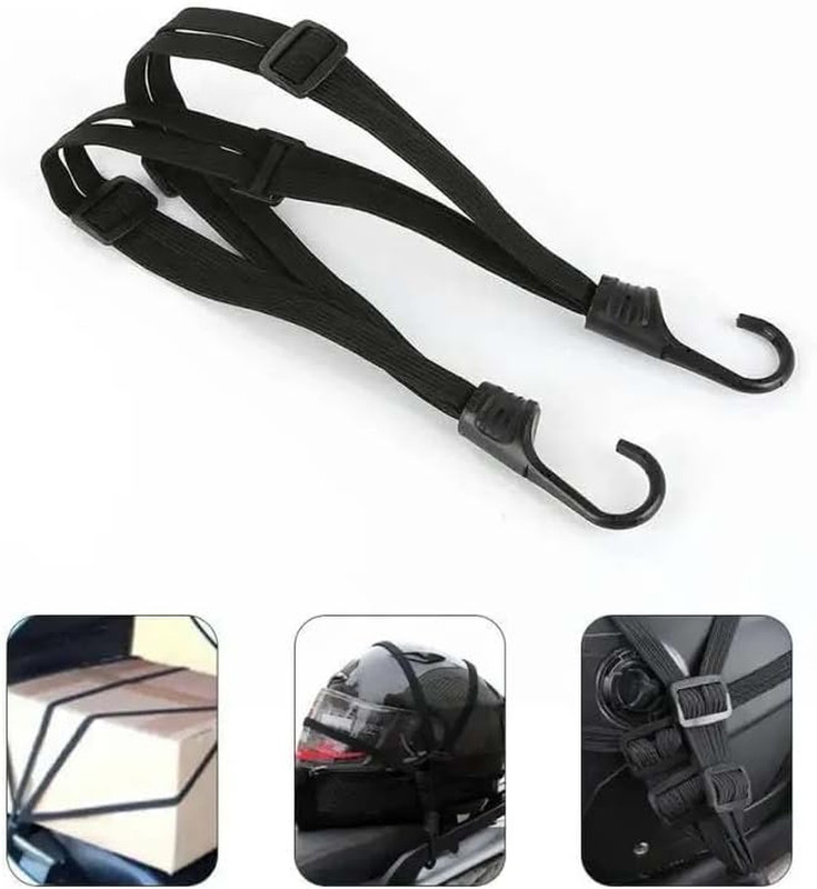 3 Pack Motorcycle Helmet Bungee Cords Full Face Backpack Holder Rope Elastic ... gallery