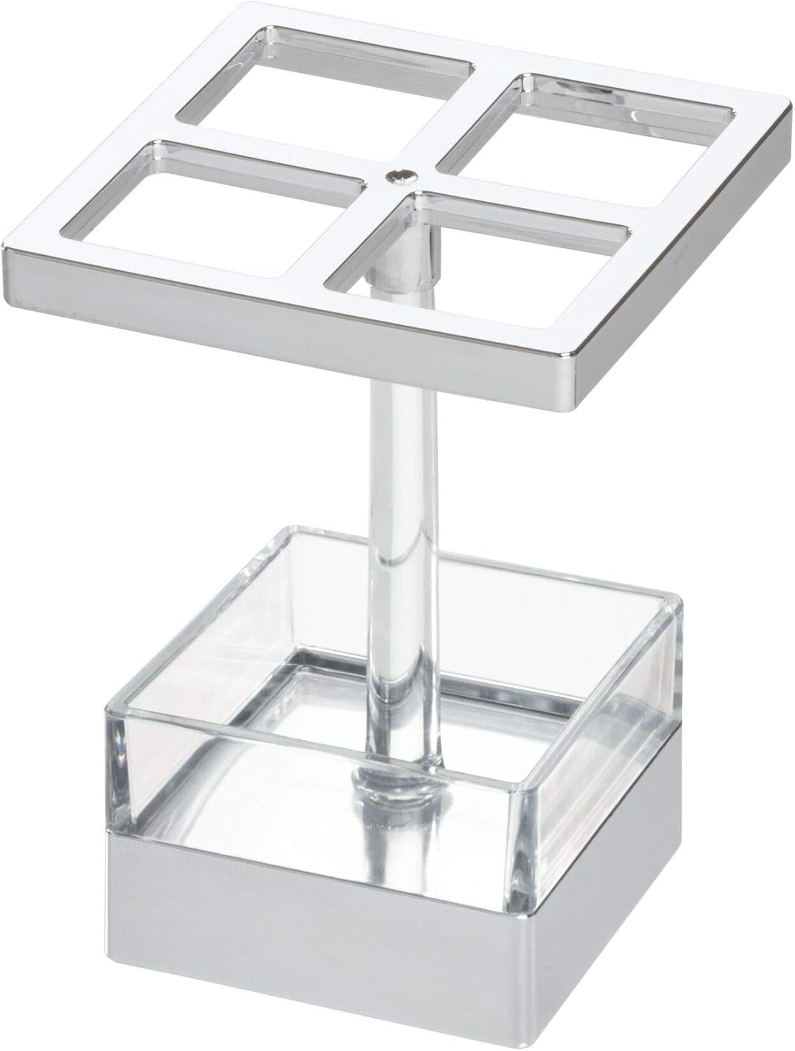 iDesign Clarity Metal and Plastic Toothbrush Holder Stand for Bathroom Vanity gallery
