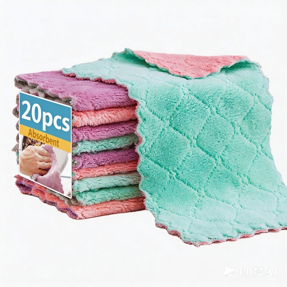 Microfiber Cleaning Cloths - Super Absorbent, Streak-& Lint-Towels for Glass,...