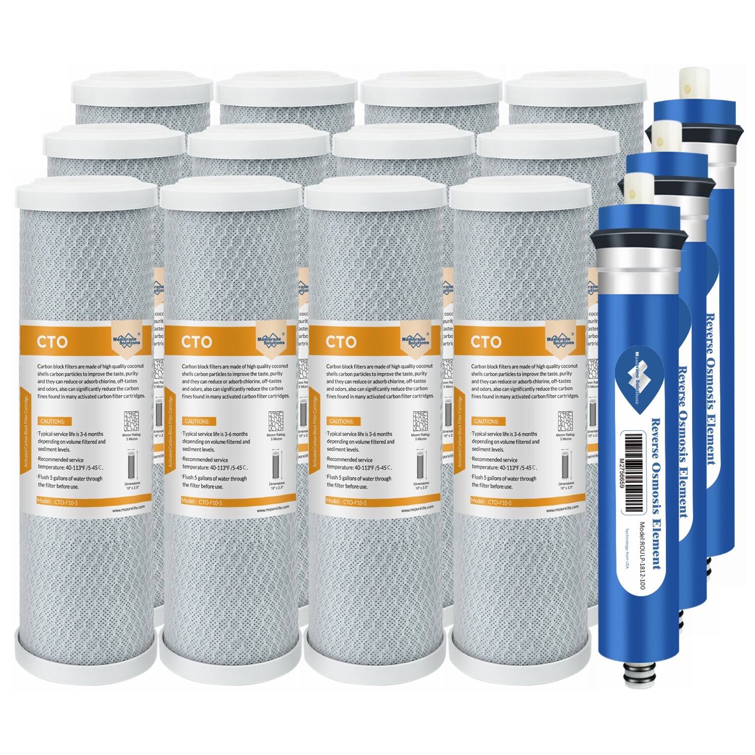 RO Membrane Carbon Water Filter for GE GXRM10RBL GXRM10G Reverse Osmosis Systems gallery