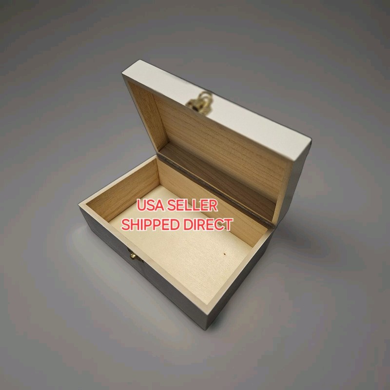 White Wooden Chest Storage Box Keepsake Personalized Gifts USA SELLER WHOLESALE! gallery